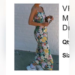 Watercolor floral maxi dress